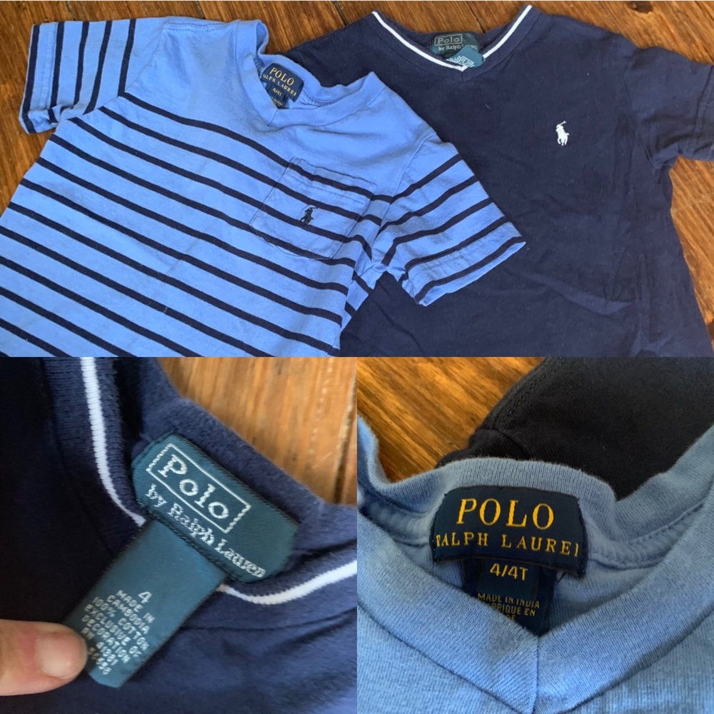 2 Polo by Ralph Lauren 4T boys shirts blue